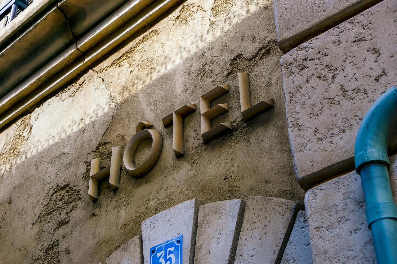 a sign on the side of a building